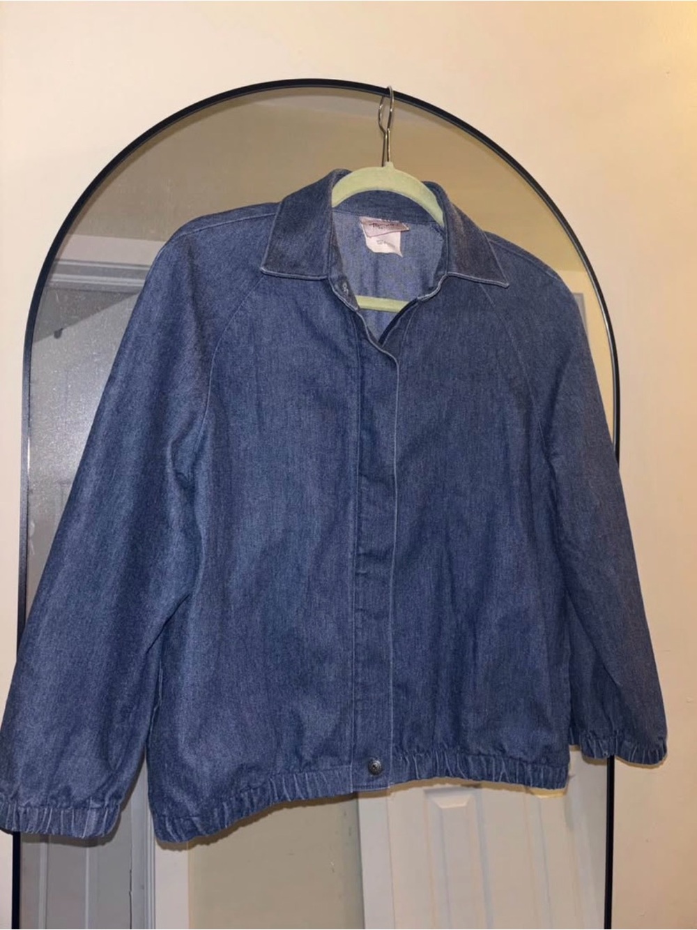 Denim bomber Jacket - Classic Blue Women’s Jacket - vintage